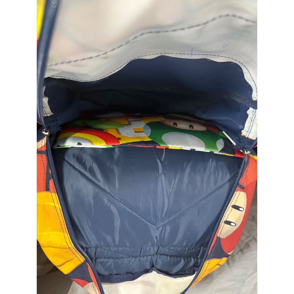Nintendo Super Mario Bros Holographic 16 Inch Backpack Kids Boys School Bag Blue - Picture 4 of 4